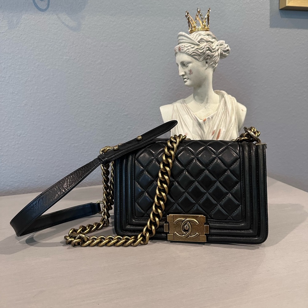 Chanel Boy Bag Small Black Lambskin